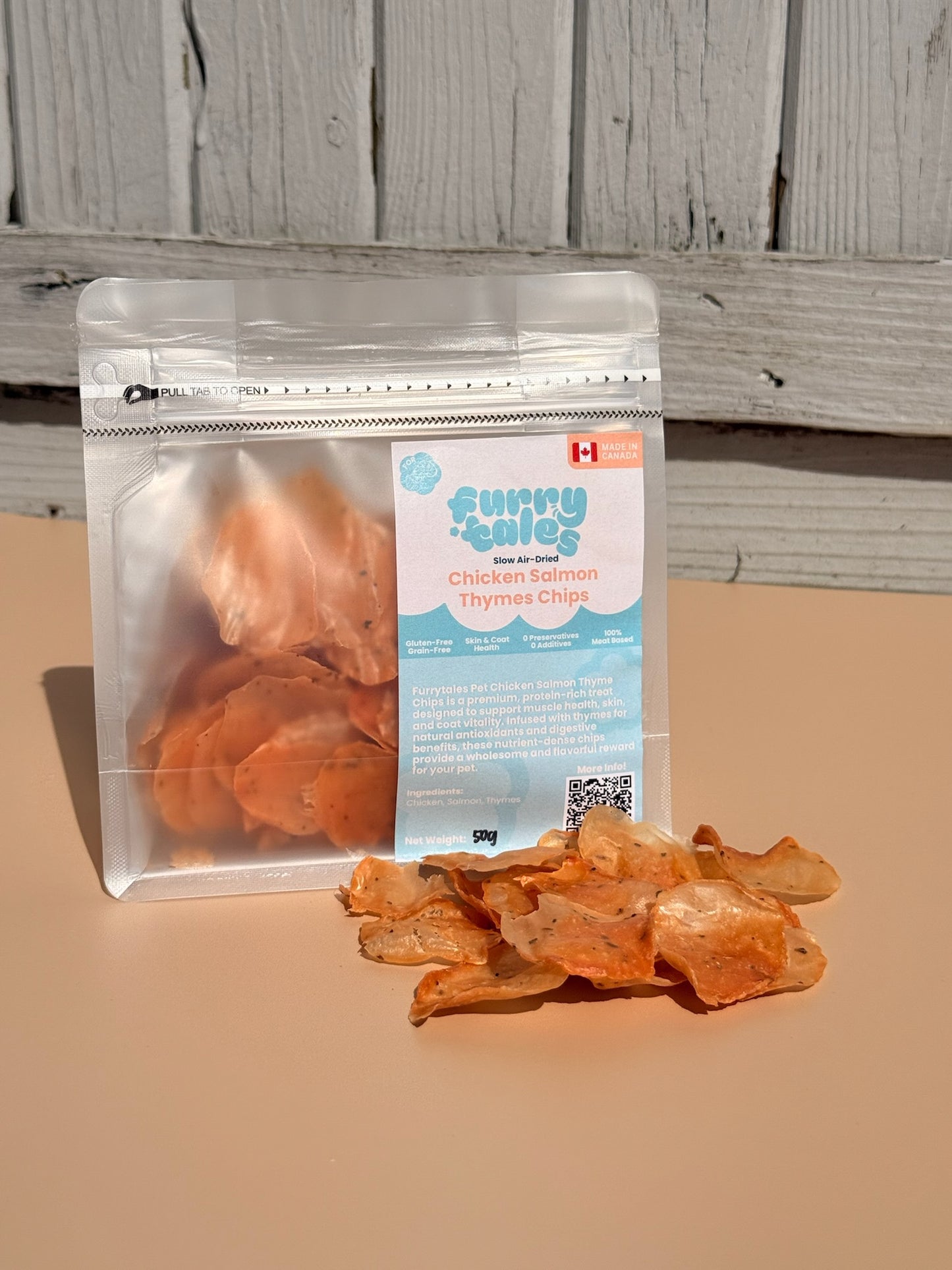 Dehydrated Chicken Salmon Thymes Chips | Furrytales